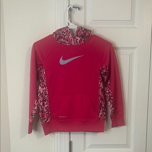 Nike Kids Fuchsia Hoodie with Gray Logo